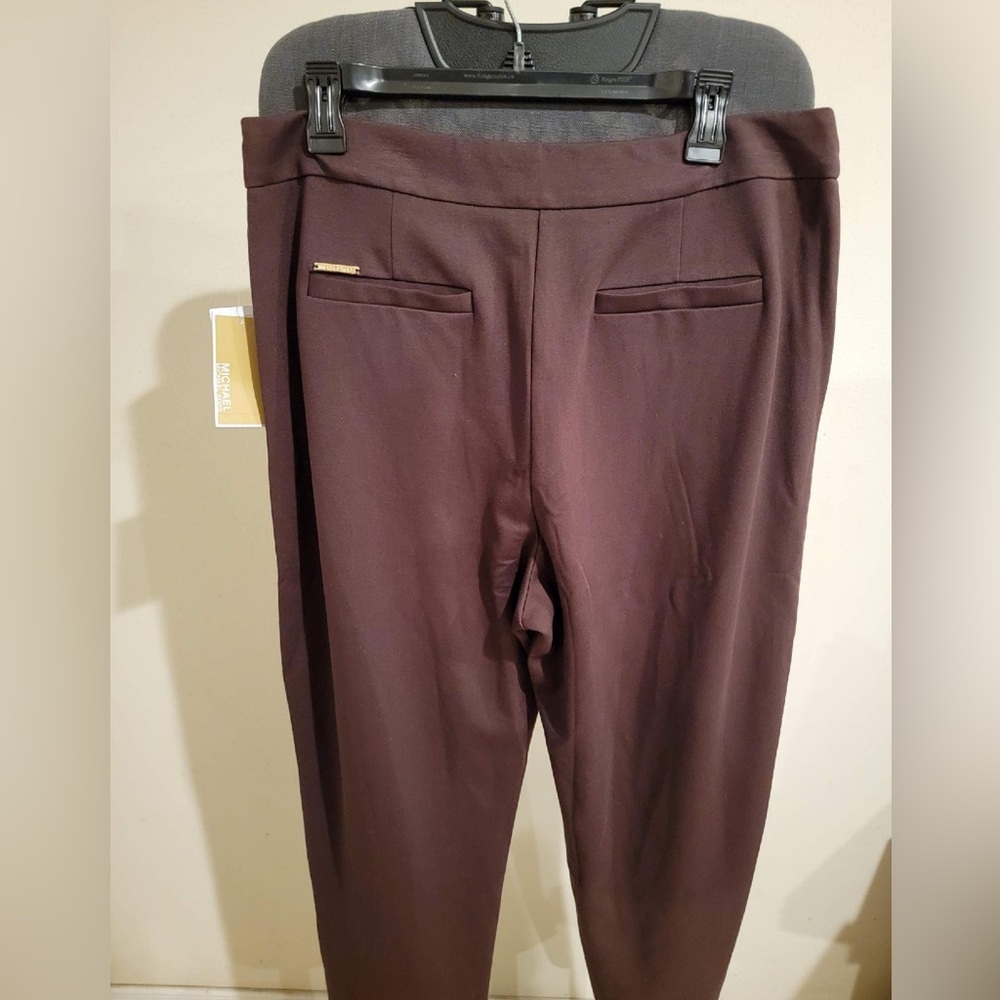 Michael Kors Basics Brown Pants‎ GOLD
Accents Women Size Large W/Pockets - Picture 3 of 4